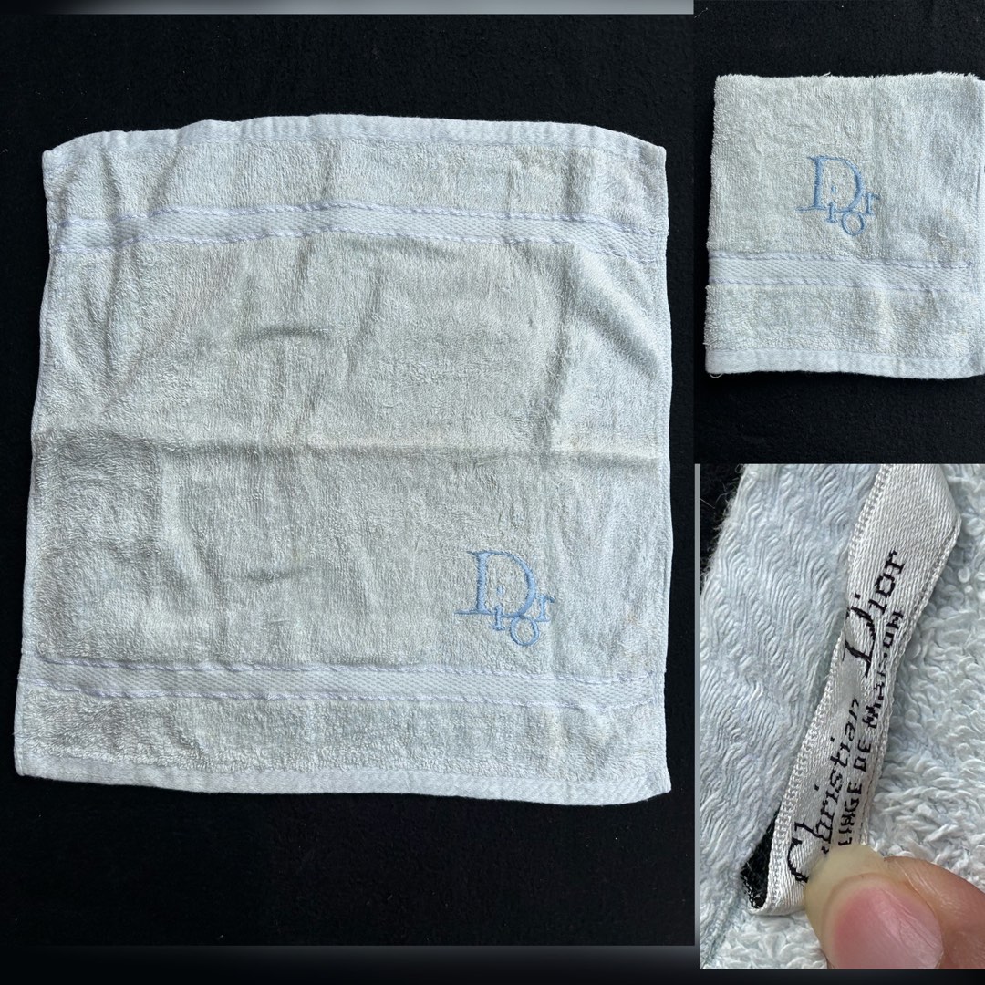 DIOR. Face towel vtg, Furniture & Home Living, Bedding & Towels on