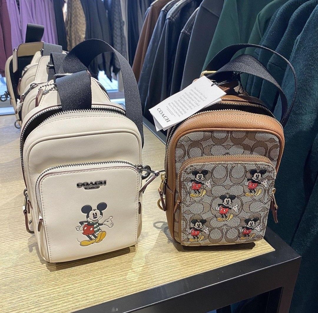 Coach mickey mouse sling bag clearance