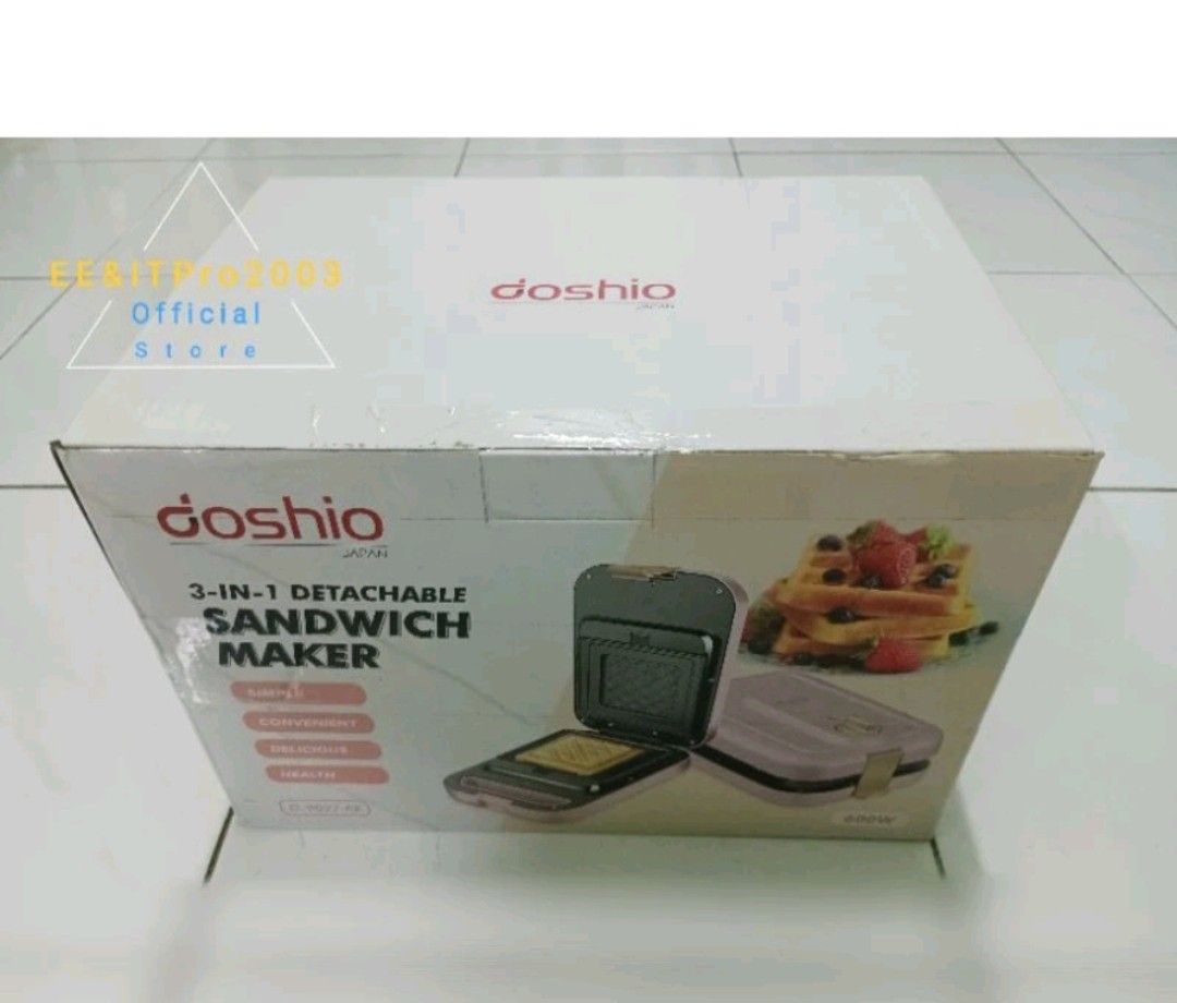 Doshio 3in1 Sandwich Maker, TV & Home Appliances, Kitchen Appliances, Ovens & Toasters on