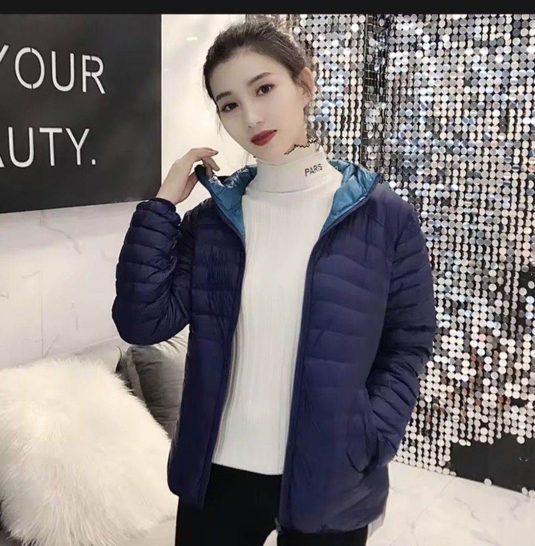 Down jacket no hood cheap