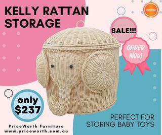 ELEPHANT STYLE RATTAN STORAGE - FOR SALE!! BUY NOW!!