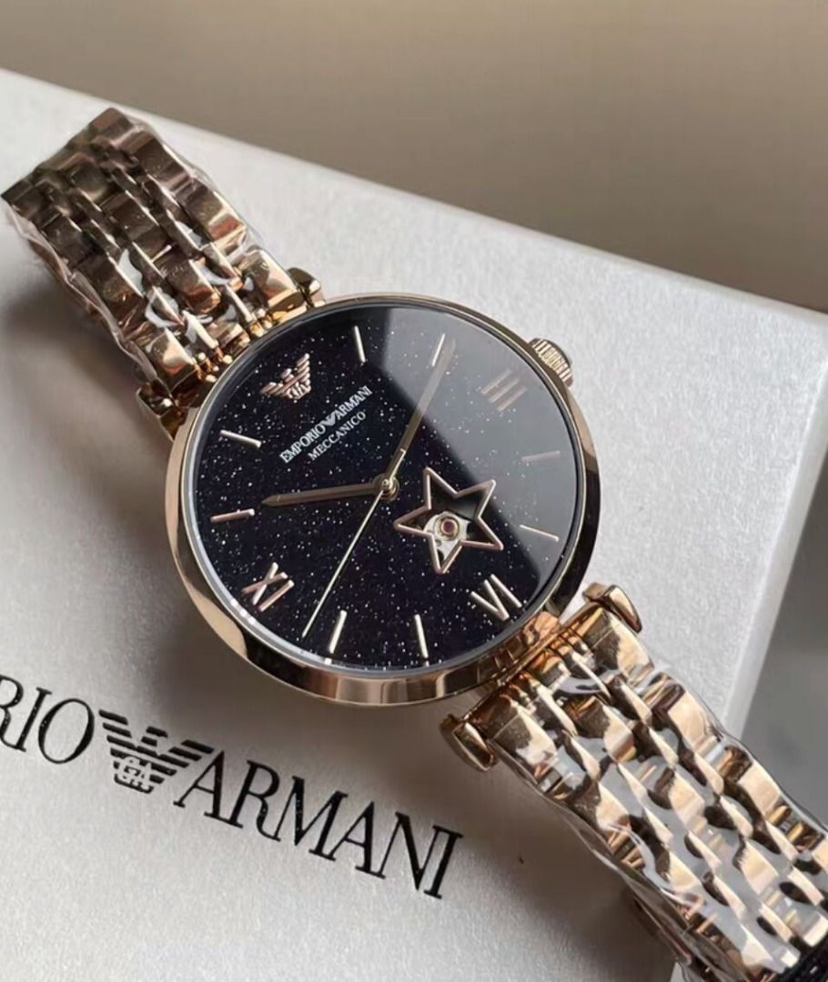 EMPORIO ARMANI ar60043 機械錶機械之心手錶腕錶滿天星鏤空聖誕禮物