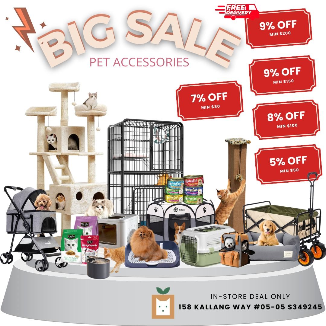 Pet shop accessories sale