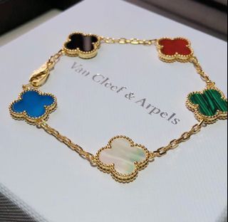 Gelang VCA 17k clover plated gold