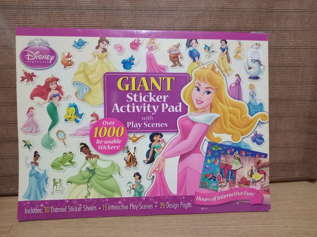 Giant Sticker Activity Pad. Disney Princess, Hobbies & Toys, Toys & Games on Carousell