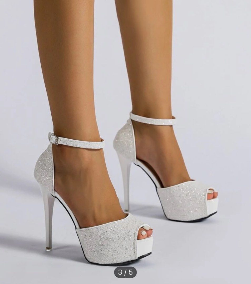 White platform stiletto heels outlet