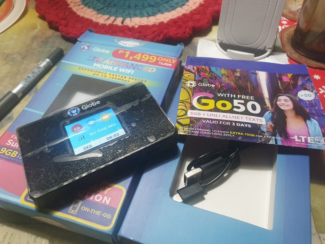 GLOBE LTE Advanced Mobile Wi-fi (With Issue) (Category: Other Gadgets) located in Caloocan City. Submitted by mack.bay (Listing ID 1266982059, Image 3). Description: Globe LTE Advanced Mobile wi-fi Bought for P1,499. With LCD Display Honest Issue: Bigla na lng hindi mabasa ang sim, indicates display "NO SERVICE or NO sim" Never been repaired, seal Intact Wala ng time ipagawa. Kayo na bahala magpagawa kaya mura na lang binibenta Mabilis sana kumon