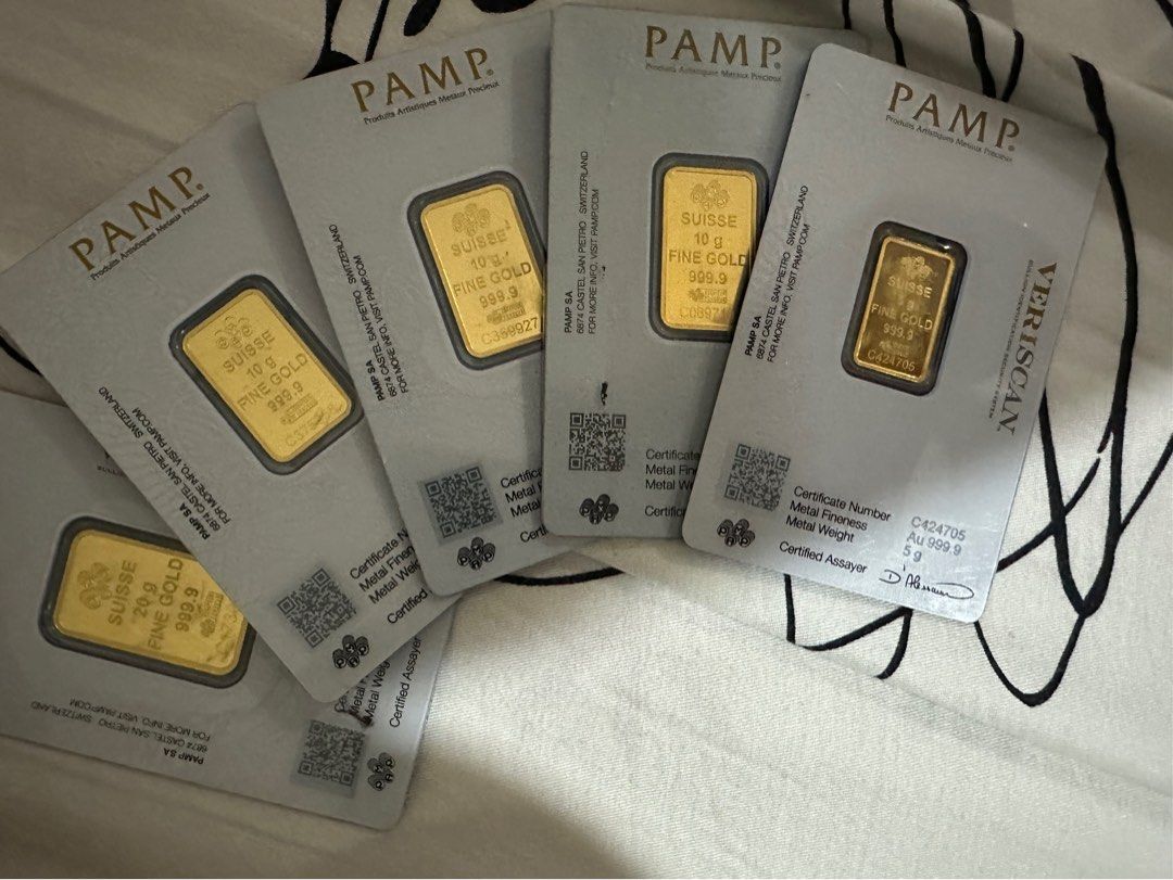 GOLD BAR (Category: Currency) located in Taguig. Submitted by aaustriaaa (Listing ID 1266876408, Image 1). Description: PAMP SUISSE GOLD BAR.