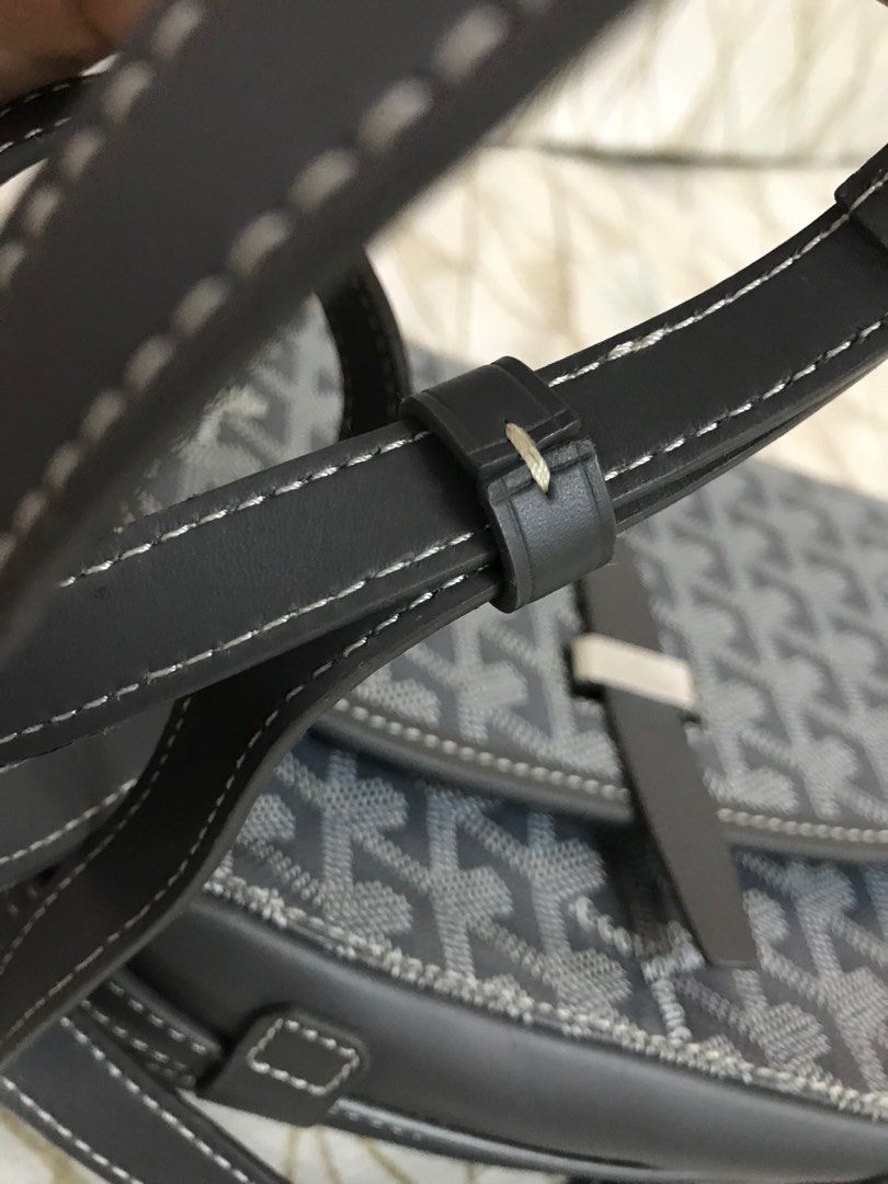 GRAND BLEU 16 IN GRAY GOYARDINE CANVAS AND LAMBSKIN