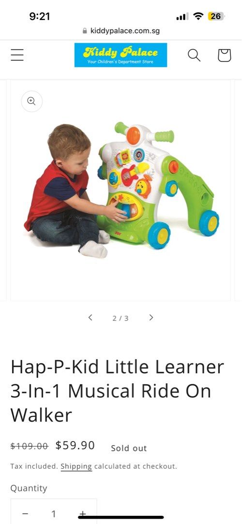 Little learner 3 in 1 top ride on walker