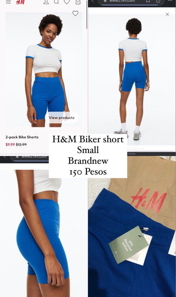 H and m bike shorts shop