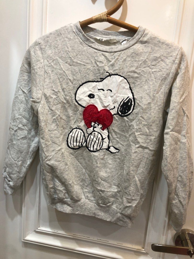 H M Snoopy kids grey sweat shirt H M