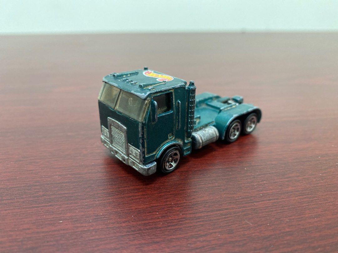 Hot wheels mattel inc 1986 vintage green semi cab truck Hobbies Toys Collectibles Memorabilia Vintage Collectibles on Carousell