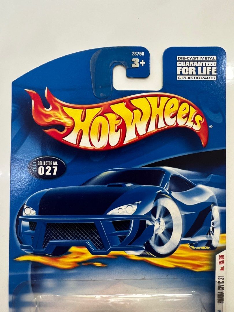 Hotwheels 2001 First Editions Honda Civic Si (Red), Hobbies Toys
