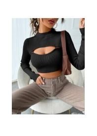 Icon 2 in 1 Cut out Front Crop Sweater