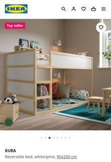 IKEA KURA REVERSIBLE BED WITH SLAT BED