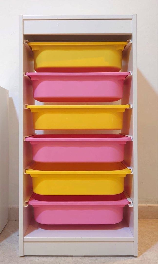 Ikea toy shelves with 6 boxes, Babies & Kids, Baby Nursery & Kids