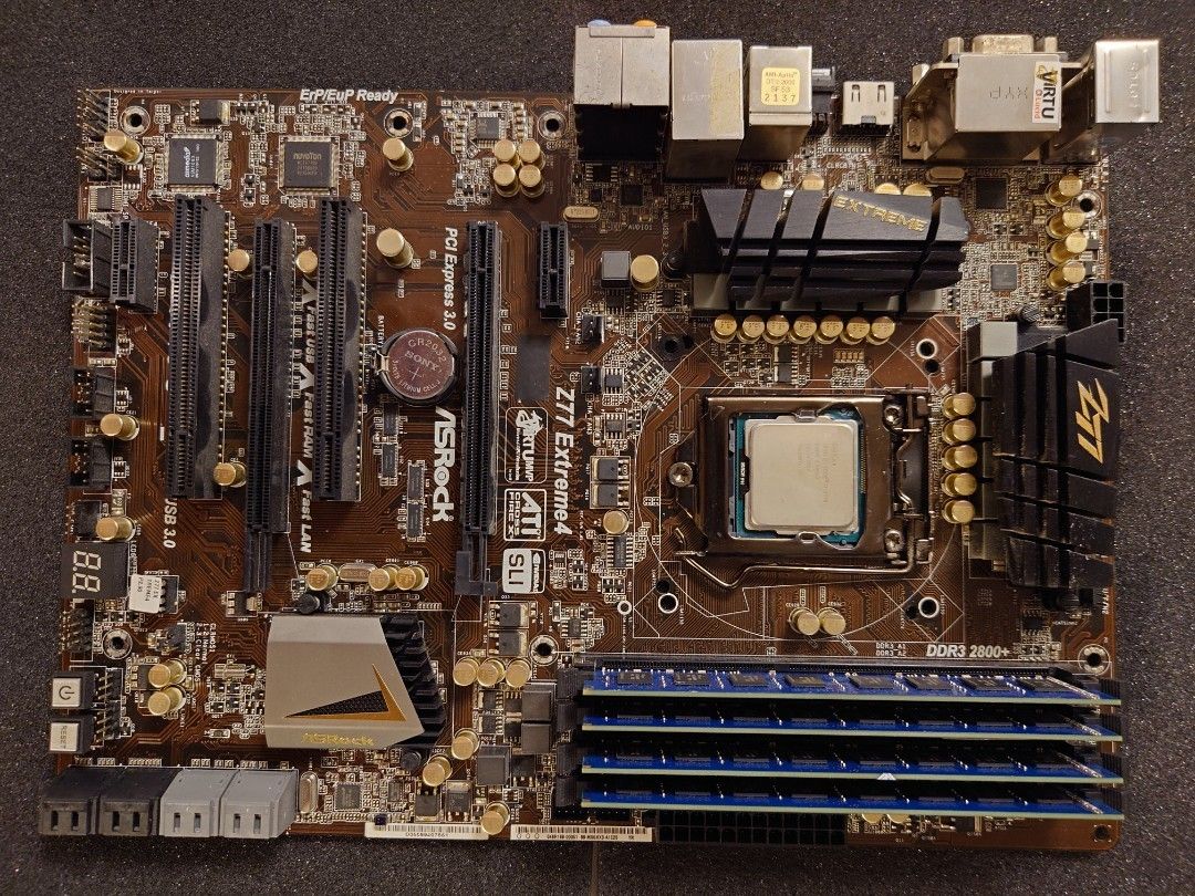 Intel I7 3770 Asrock Z77 Extreme 4 . 32GB DDR3 ram . 256 GB nvme