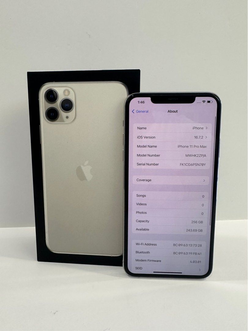 iPhone 11 Pro Max Silver 256GB, Mobile Phones & Gadgets, Mobile