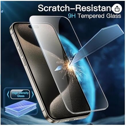 JETech Screen Protector for iPhone 13 Pro Max 6.7-Inch, Tempered Glass Film