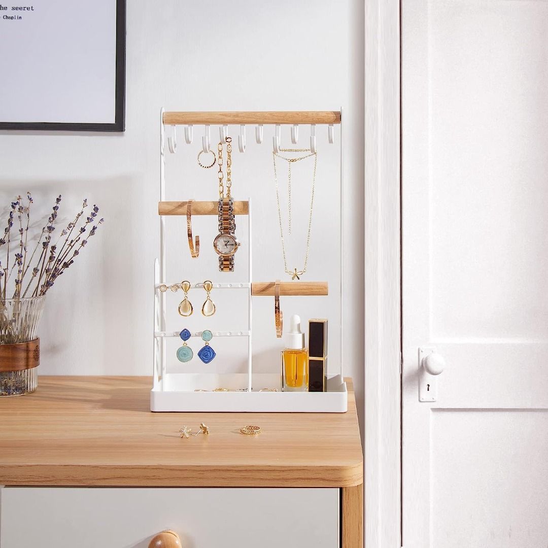White jewelry cheap stand