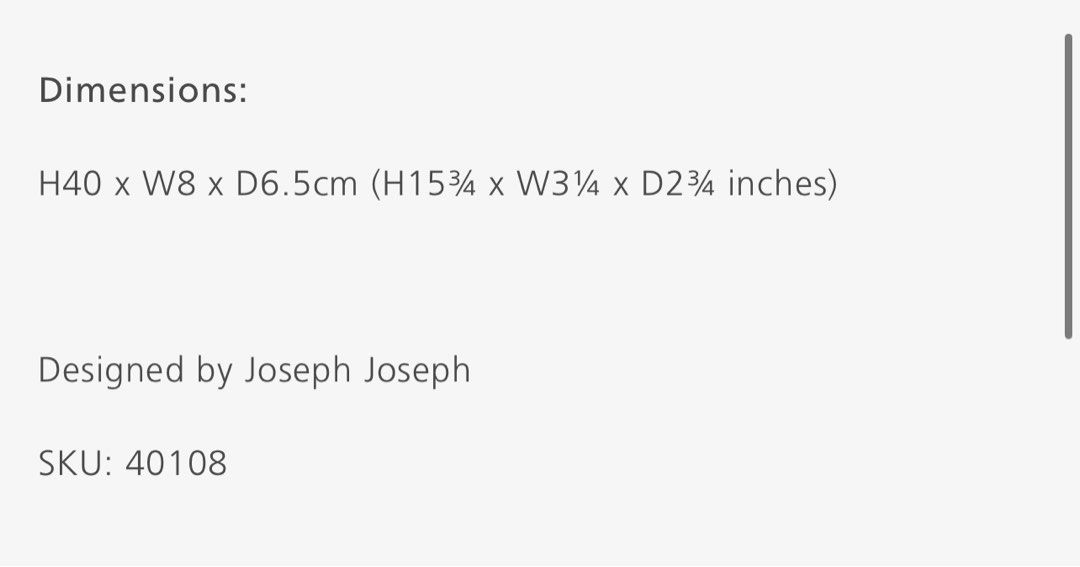 joseph joseph rolling pin grip pin, Furniture & Home Living