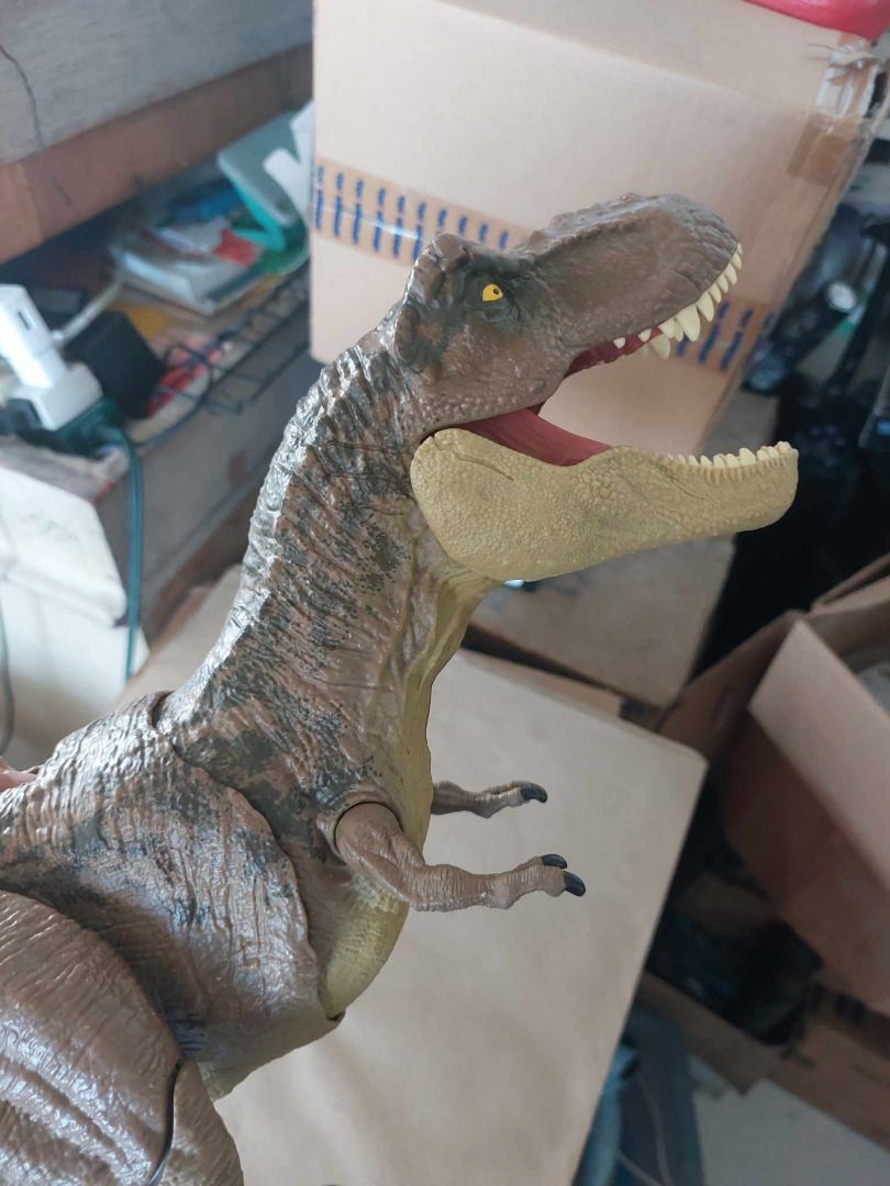 Mattel Jurassic World – T-Rex Dévaste Et Divora, Dinosaure Géant 54 Cm Avec Rugissements Et Bruits De Mastication