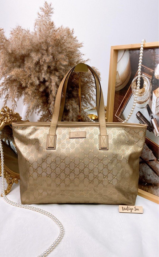 JZC7963 Gold Supreme Imprime Joy Tote Luxury Bags Wallets on