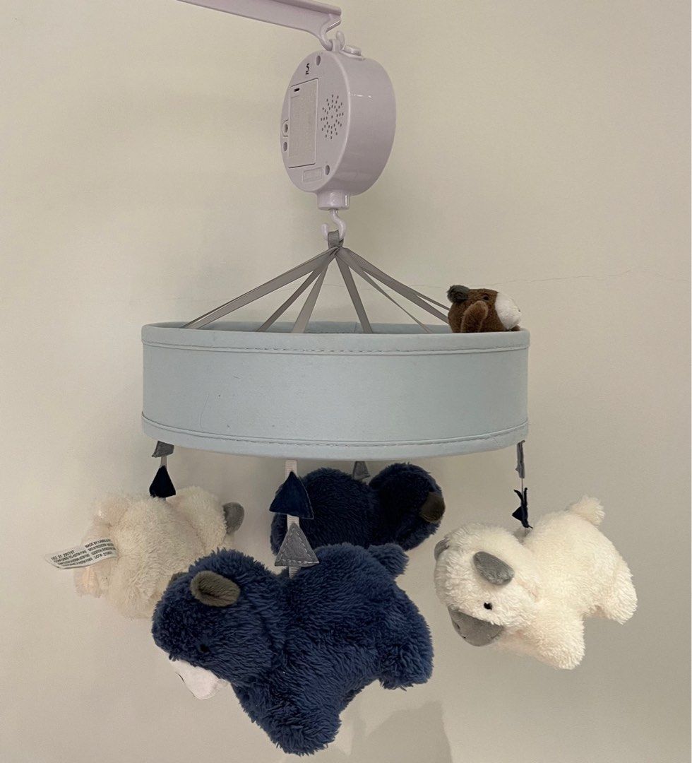 Lambs Ivy Signature Montana Blue White Bears Woodland Theme