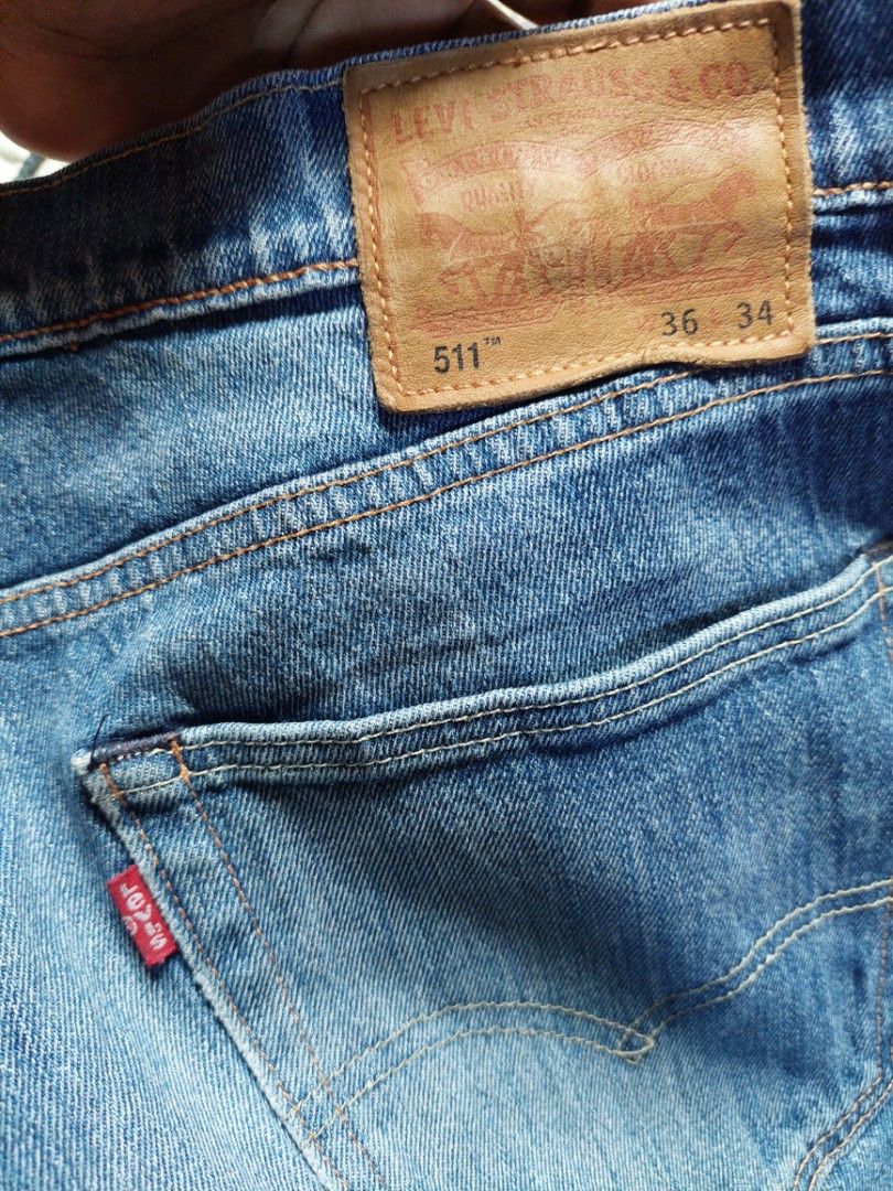 LEVIS 511 WHITE OAK CONE DENIM SIZE W35 L43 Men s Fashion Bottoms Jeans on Carousell