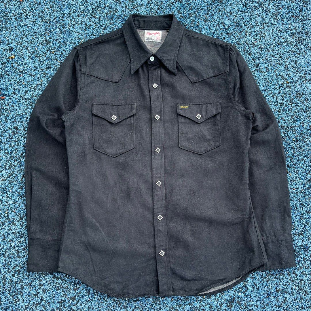 Long Sleeve Shirt Wrangler Western Style Pre Shrunk Men s
