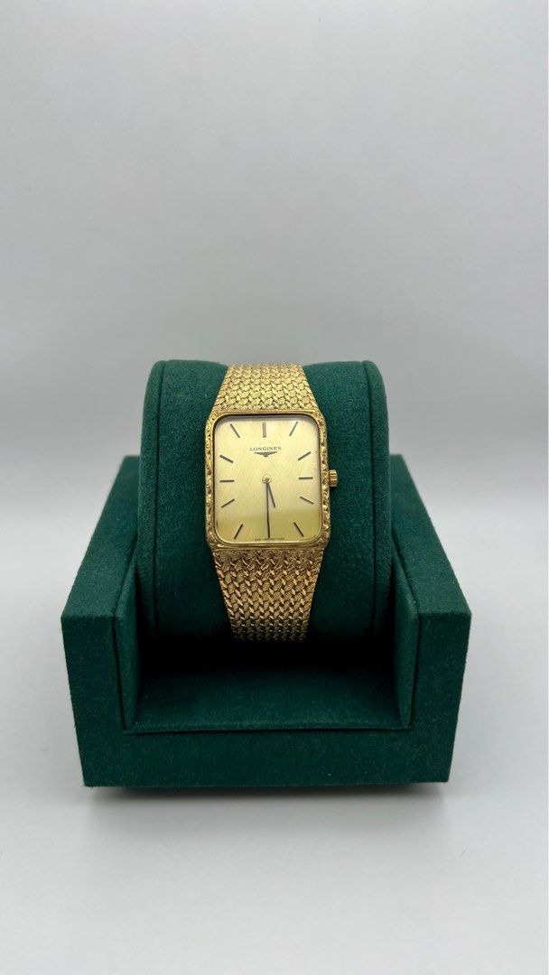 Longines mens on sale gold dress watch