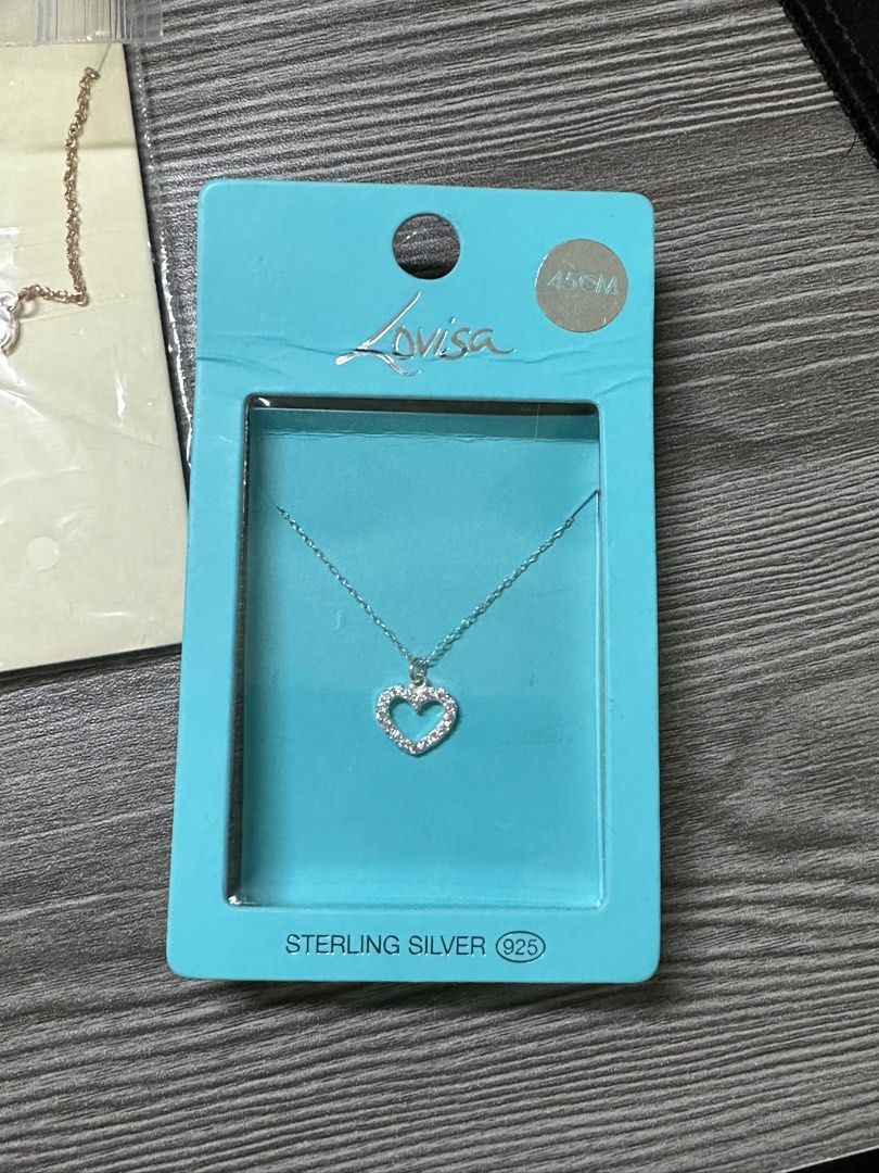 Lovisa Sterling Silver Heart Necklace, Women's Fashion, Jewelry