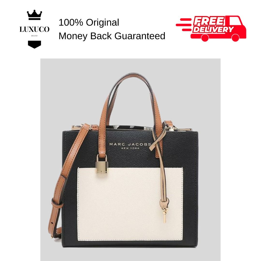 Marc jacobs mini grind shop colorblock leather tote bag
