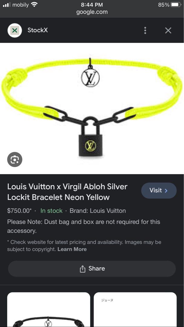 Lv outlet thread bracelet