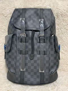 Louis Vuitton® Christopher MM Black. Size in 2023  Louis vuitton backpack, Black  leather strap, Black leather