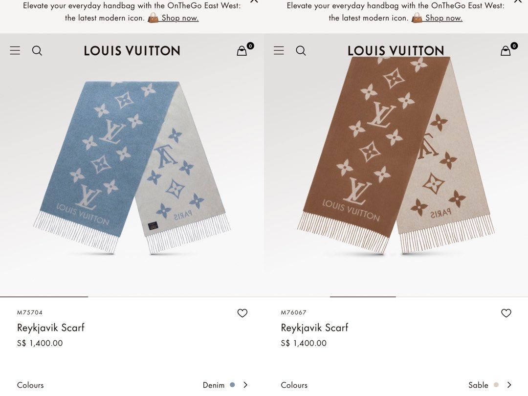 Louis Vuitton Limited Edition Reykjavik Cashmere Scarf (New)