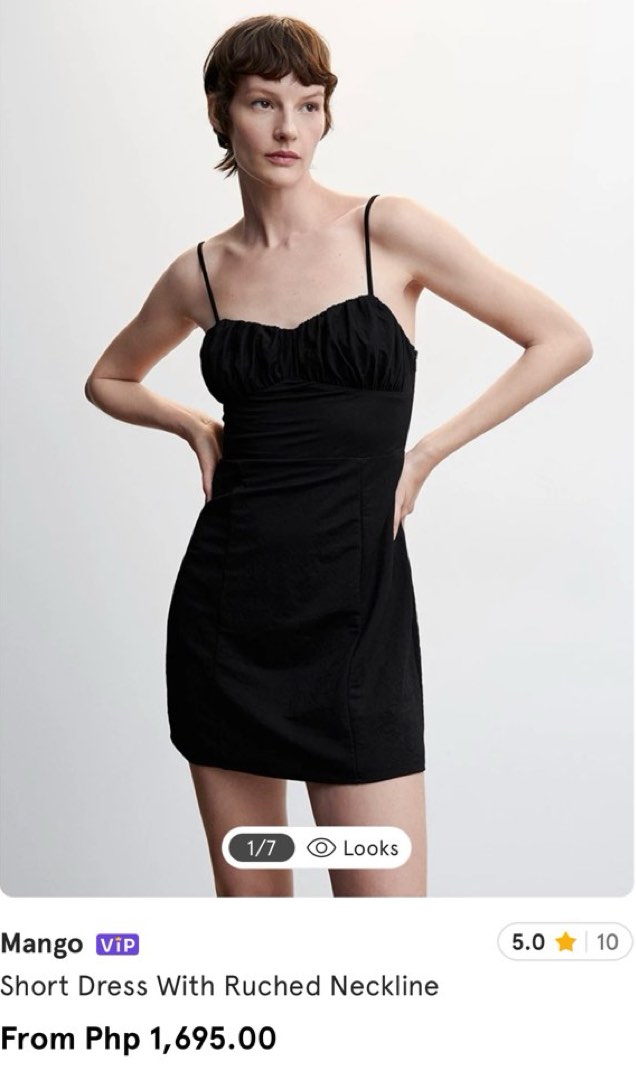 Josie Long Sleeved Ruched Feature Mini Dress Mango