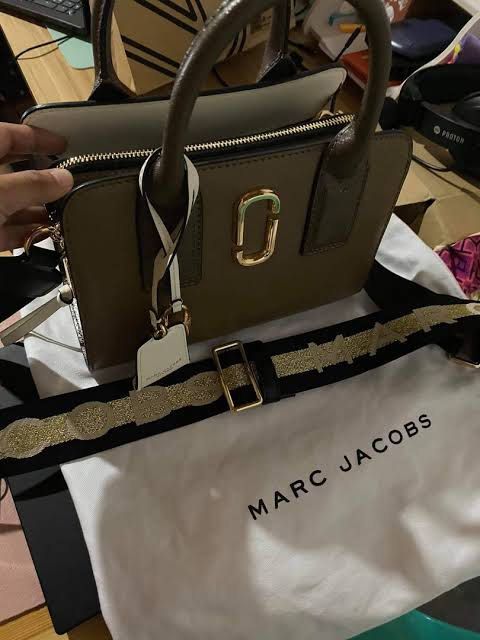Marc Jacobs Little Big Shot with Guitar Strap Coffee Luxury Bags Wallets on Carousell