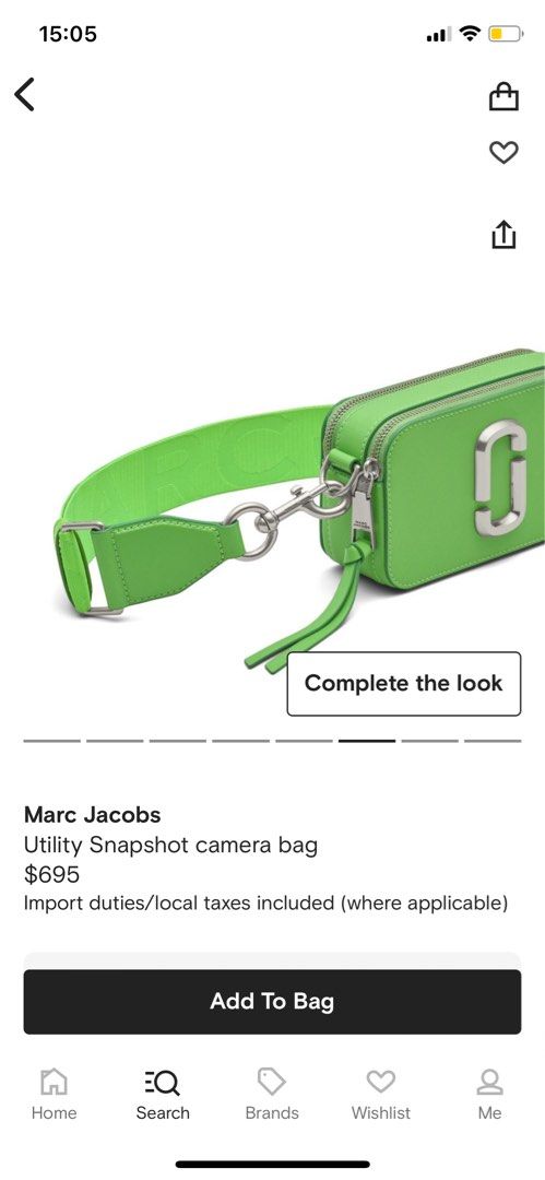 Marc jacobs camera cheap bag green