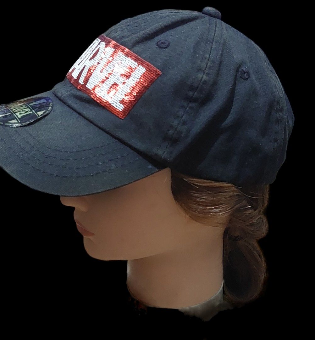 Marvel Cap (Category: Caps & Hats) located in Muntinlupa City. Submitted by sakurambo_des (Listing ID 1266994830, Image 2). Description: Marvel Cap Black Fit S-M 54cm-56cm Lightly used 380 only.