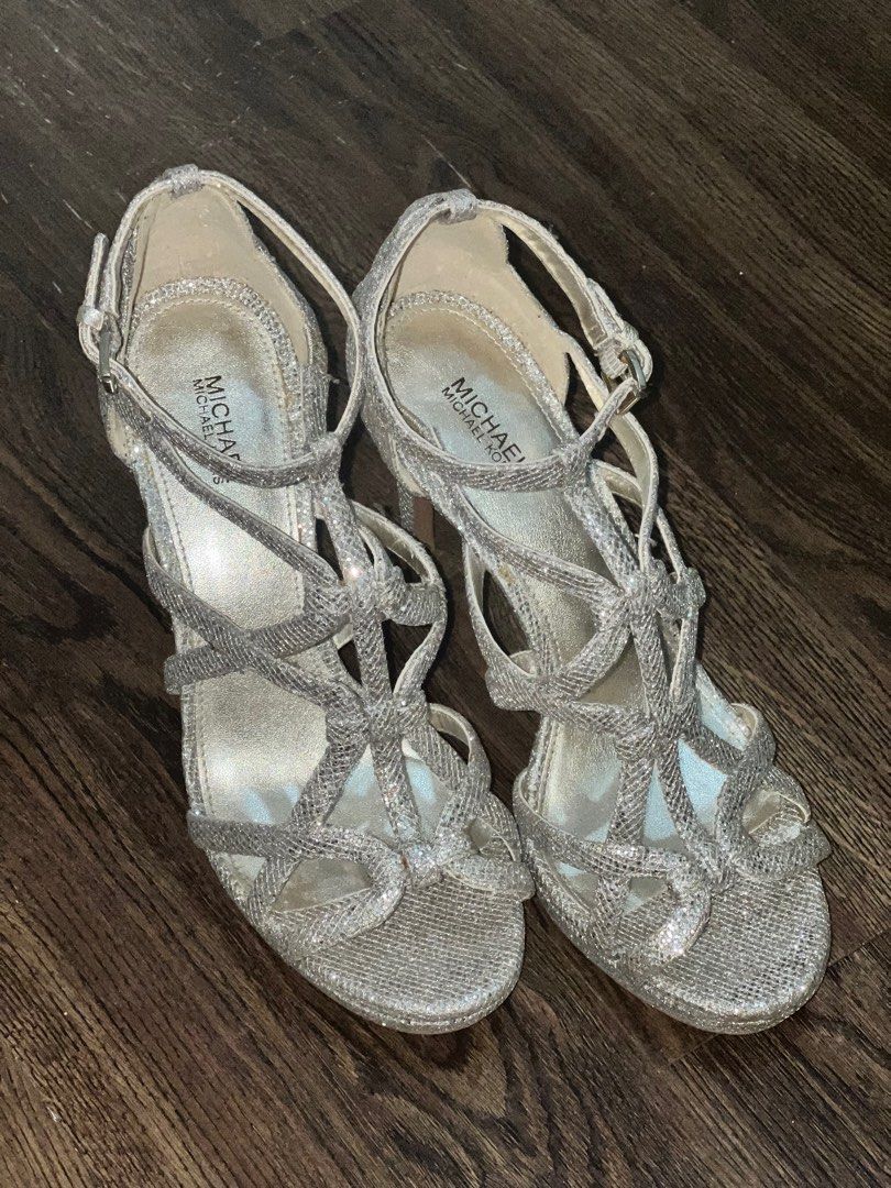 Michael kors clearance silver sparkly heels