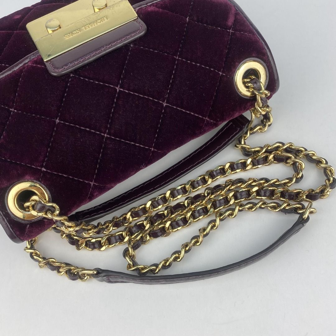Michael kors velvet purse 2025