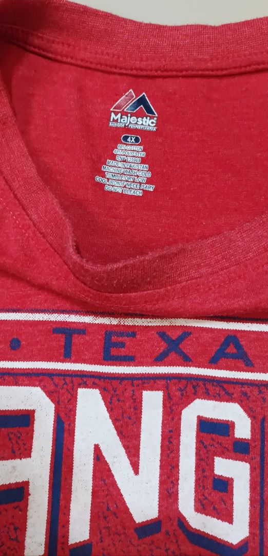 MLB Texas Rangers Red Shirt 4XL, Men's Fashion, Activewear on Carousell