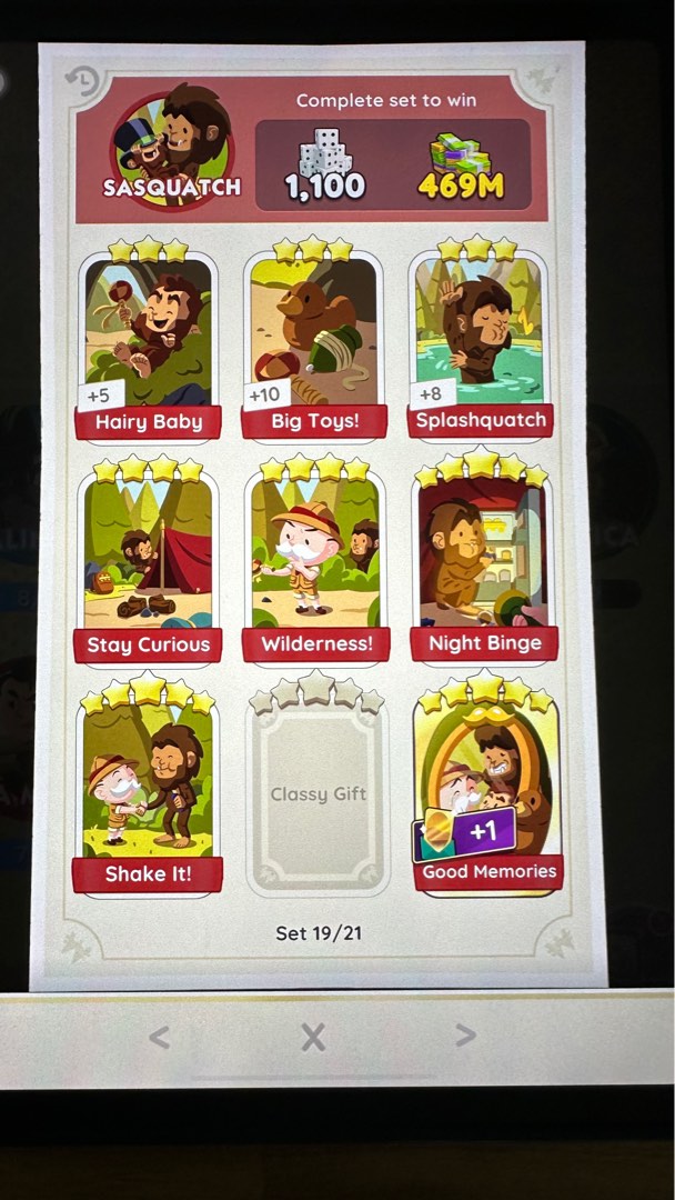 Monopoly GO! Gold Card Good Memories 7, LAST PIECE, Video Gaming