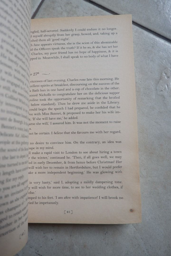 Mr. Darcy's Diary by Maya Slater (Category: Storybooks) located in Quezon City. Submitted by miletdeclutters (Listing ID 1266955476, Image 2). Description: bought from Fully Booked trade paperback minor water stain on bottom half of right edge (see photo) good-very good condition overall Published by Orion Books ISBN 978-0-7538-2266-1.