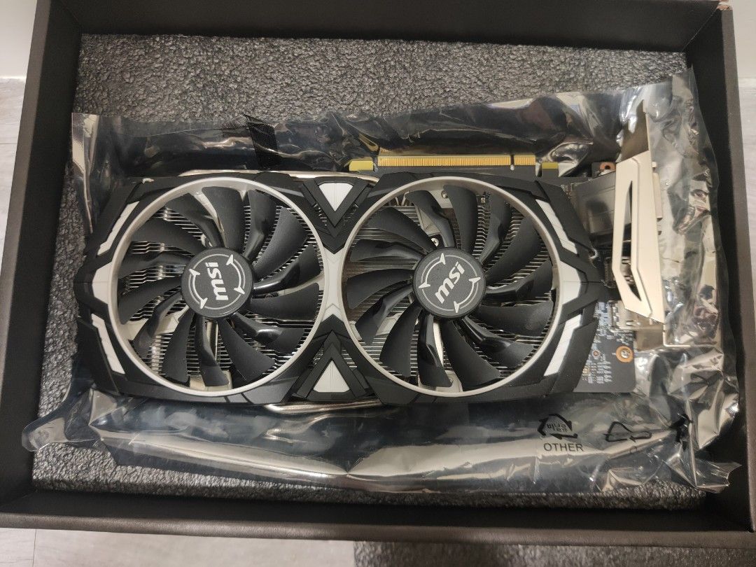 二手]msi Geforce GTX 1060 armor 6g ocv1顯示卡, 電腦及科技產品