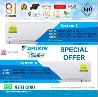 New Cheap Mitsubishi Electric Starmex Inverter Aircon System 2/3/4 (5 Ticks) FP Series (Included Installation)