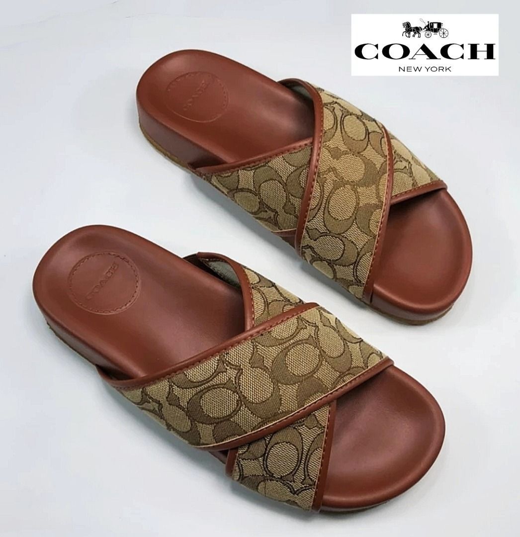 Coach slip on slippers sales