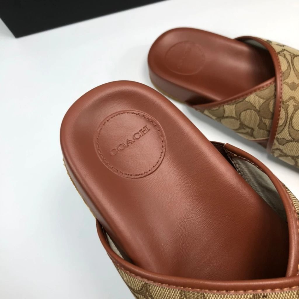 Coach black deals slippers